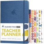 Clever Fox Teacher Planner – School Year Planner with Calendars & Lesson Plans – Teacher Plan Book for Classroom & Homeschool Organization - Undated, 18x25cm, Hardcover (Mystic Blue)