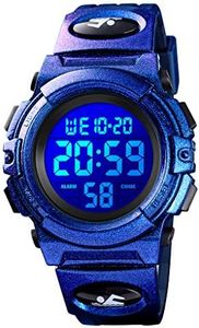 Dayllon Kids Digital Watch Outdoor Sports 50M Waterproof Electronic Watches Alarm Clock 12/24 H Stopwatch Calendar Boy Girl Wristwatch, Purple X( 8-15 Year Old), Digital