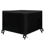 Osarke Garden Furniture Covers Waterproof Square Outdoor Furniture Cover for Table Chairs Rattan Furniture Covers Protective Patio Furniture Cover 420D Oxford Black 135 X 135X 75cm