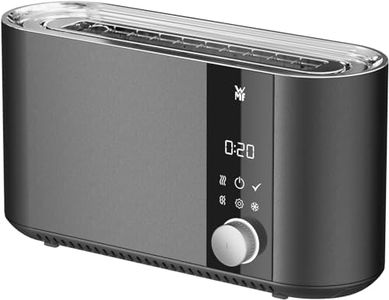 WMF Master Toaster Langschlitz motorisiert, Toaster 2 Scheiben, XXL-Toast, automatische Brotzentrierung, Check-Up Funktion, 980 W Toaster, Touch Bedienfeld, LED-Lichtleiste, Toster edelstahl matt