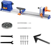 SainSmart 10''x24'' Benchtop Wood Lathe, 600W 0.8HP, Stepless Variable Speed 800-3000RPM, Complete Accessories for Woodworking