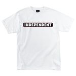 INDEPENDENT Men's Short Sleeve T-Shirt Bar Logo Skate T-Shirt, White, Large