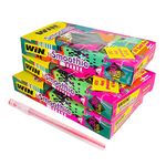 WIN Smoothie Ball Pens | 60 Red Ink Pens | Lightweight and Colourful Sparkle Body Design | Use and Throw Pens | For One Time Use | Pens for Writing | Red Pens for Teachers