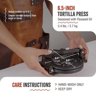 Victoria Cast Iron Tortilla Press – Heavy Duty, 8-Inch