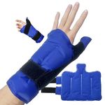 Wrist Ice Pack Wrap, Adjustable Soft Gel Cold Pack for Thumb and Hand, Reusable Hot Cold Therapy Instant Pain Relief for Carpal Tunnel, Sport Injuries, Swelling, Bruises