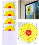 16PCS Window Fly Traps, Sunflower Style Window Fly Stickers, Fruit Fly Trap Insect Flies Wasp Pest Killer - 4 Packs x 4 Traps Each Package