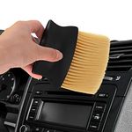 cobee Car Detailing Brush, Car Cleaning Brushes Duster Soft Bristles Detailing Brush Dusting Tool Dust Removal Brush Dirt Dust Clean Brushes for Car Interior Exterior Leather Air Vents(Yellow)