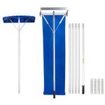 MYTOL 2-in-1 Aluminium Snow Roof Rake, 5'-21' Extendable Roof Snow Rake with 25" Balde, 15' Snow Slide, Large Wheels & Anti-Slip Handle, Lightweight Roof Rake for Clearing Roof, Vehicle Snow & Leaves