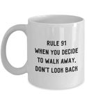 Rule 91 Mug - Gibbs Rule91 Coffee Cup For TV Crime Cop Show Series - Present For Police Law Enforcement Detective Him Her Man Woman, White, 11oz