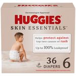 Huggies Size 6 Diapers, Skin Essentials Baby Diapers, Size 6 (35+ lbs), 36 Count