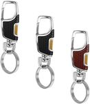 Iyowei 3Pcs Key Chain, Metal Car Key Rings Car Keychain Heavy Duty Car Key Fob with Key Ring Holder for Men and Women Key Management, with 2Pcs Key Rings