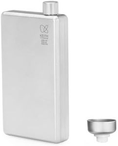 Keith Titanium Hip Flask for Man, 4.1oz/120ml Ultralight Flasks for Liquor