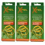 3 x 2 x Adult Xpel Tropical Formula Mosquito/Insect Repellent Bands (Deet Free) by Xpel