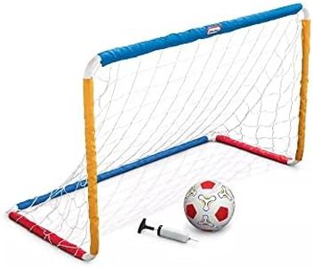 Little Tikes Easy Score Soccer Set Game Outdoor Toys for Backyard Fun Summer Play - Goal with Net, Soccer Ball, and Pump Included - Lawn Activities for Kids, Toddlers, Boys Girls Ages 2+