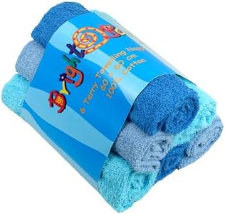 Bright Bots Baby Terry Towelling Nappies, Absorbent and Reusable Cloth Diapers, 100% Soft Cotton Washable Nappies, 60cms (Boys)