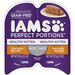 IAMS Perfect Portions Healthy Kitten Wet Cat Food Grain Free Paté - Chicken, 75g Tray (24 Pack)