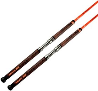 MASTER LOGIC Monster Catfish Casting Rod, 7' MH Glow-in-Dark 1-Piece | Glow catfish rod with S-glass carbon blank, EVA grip, stainless guides, 10-50lb line and 1-10oz lures for night fishing