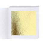 1.7" X 1.7" 24k Gold Leaf Sheets Edible for Cakes Art Painting Gold Leaf Edible for Cake Flakes Makeup, Gilding, Skin Care, Drink Decorations 30 Sheets