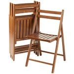 Winsome Wood Robin 4-PC Folding Chair Set Teak