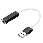 CLUSPEX 2 in 1 External USB Sound Card USB to 3.5 mm Headphone and Microphone Jack for Windows, Mac, Linux, PC, Laptops, PS4 (Random Color)