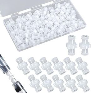 60pcs Syringe Adapter, Female Luer Lock Syringe Luer Lock Connector to Syringe Coupler Adapter Luer Lock Connector Kit