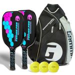 GAMMA Sports Fusion Pro Pickleball Paddles Set of 2 with 3 Outdoor Pickleballs and Sling Bag - USA Pickleball Approved, Graphite Hitting Surface, Honeycomb Core - Ideal for Beginners