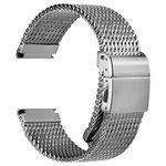 REZERO Stainless Steel Watch Bands, 316L Milanese Mesh Watch Bands, Watch Bracelets, Metal Watch Bands for Men, Gifts - Silver, 20mm