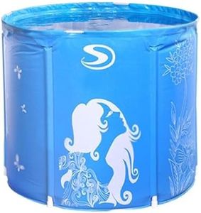 Portable Bathtub, Freestanding Foldable Bathtub for Ice Bath, 31"x28" Soaking Tub in Shower, Ideal for Home Spa, Hot Bath, Camping Bath, Thick Pad for Keep Temperature