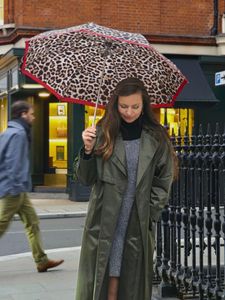 Fulton Minilite Leopard Print Compact Umbrella – Lightweight Travel