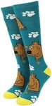 Bioworld Scooby Doo Knit Scooby Heads With Chenille Paws Women's Knee High Socks