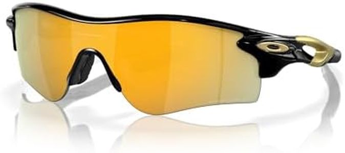 Oakley Mens OO9206 Radarlock Path Low Bridge Fit Rectangular Sunglasses, Polished Black/Prizm 24K Polarized, 38 mm