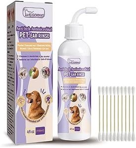 Ellisalano Pet Ear Mite, Anti-Itch and Deodorizing Ear Cleaner, Remove Tear Stains Eye Wash- Universal for Dogs and Cats (118ML)