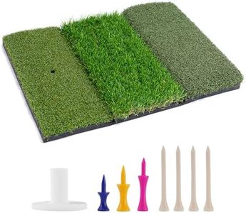 Golf Hitting Mat 24"x16"|24"x24" Tri-Turf Golf Practice Matt Outdoor Indoor Portable Training Matt Traint Aid Batting Turf Mat for Chipping, Driving and Full Swing Practice (24"x24")