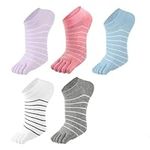 JJLEAF Toe Socks, 5 Pairs Women's T