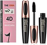 THE ISMA 4D Silk Fiber Lash Mascara Waterproof, Extra Long Lash Mascara and Thick, Long Lasting, Waterproof & Smudge-Proof Eyelashes