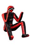 Lisaro Judo Dummy Size 180 MMA Grappling Dummy BJJ Wrestling Dummy Sitting Position Brazilian JIU Jitsu Self Defence Training Vinyl Unfilled Grappling Dummy Black/Red