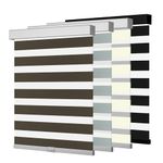 Boolegon Cordless Zebra Blinds for Windows Light Filtering Roller Shades Dual Layer Day and Night Privacy,Light Control,Easy to Install for Home, Brown,Custom Size