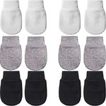 6 Pairs Newborn Baby Mittens No Scr