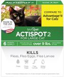 TevraPet Actispot II Flea Treatment for Large Cats 9+ lbs | 6 Doses | Powerful Prevention and Control