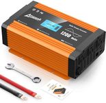 Ampeak 1200W Pure Sine Wave Inverter 17 Protections Power Inverter DC 12V to AC 120V 4.8A USB Ports 3AC Outlets for Hurricanes, Power Outages-ETL Certified