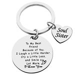 Best Friend Keychain Friendship Gifts for Women Best Friend, To My Best Friend Keyring Birthday Christmas Gifts for Sister BFF Graduation Gifts Jewelry