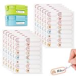 Baby Bottle Labels, 192 Pcs Name Labels for Kids School Supplies, Waterproof Name Labels Stickers for Water Bottle, Lunch Box, Books, Clothing, Toys (Weather Theme)