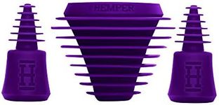 HEMPER Tech Universal Cleaning Plugs + Caps for Cleaning, Storage, and Odor Proofing Glass Water Pipes/Rigs and More - Purple