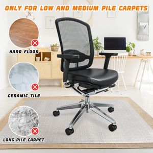 SHAREWIN Office Chair Mat 120x90cm – Floor Protection for Desks