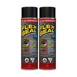 Flex Seal – Stop Leaks Fast! Rubberized Waterproof Coating Spray, Ideal for Roofs, Holes, Cracks, DIY Projects, Automotive Fixes, Indoor & Outdoor Repairs, and More – Black, 14 oz. (397 g) – 2 Pack