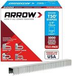 Arrow Fastener 506IP T50 3/8" Flat Crown Heavy Duty Steel Staples | 2 Pro-Pack Bundle | 10000 Total | 5000 Each Box