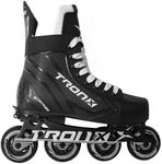 TronX Stryker Adjustable Senior Intermediate Junior Youth Roller Inline Hockey Skates, 2024 New Model (JR Skate 2-5 (Shoe Size 3.5-6.5))