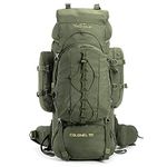 Tripole Colonel Series Internal Frame Rucksack - with Detachable Daypack & Rain Cover (Army Green, 95 Litres)