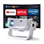 Wielio 2025 Ultra Smart Projector Built-in Apps, 32000 Lumens,Full HD 4K Supported, WiFi 6 & Bluetooth 5.2, Low Fan Noise (<29.8dB), Auto Keystone, Portable Movie Projector for IOS/Android/PS5