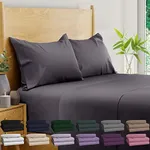 BAMPURE 100% Organic Bamboo Sheets 